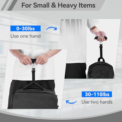 Luggage Scale Dr.meter 2 Pack Travel Essential Digital Luggage Weight Scale - color: 2 * Silver