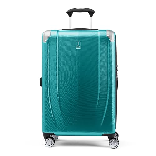 Travelpro Pathways 3 Hardside Checked Luggage Suitcase, Teal, 25-Inch - color: Kayak Teal, size: Checked Medium 25 Inch