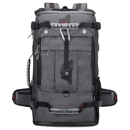 WITZMAN Travel Backpack for Men Duffle Luggage Bag with USB Charging Port - color: Silvery Grey New