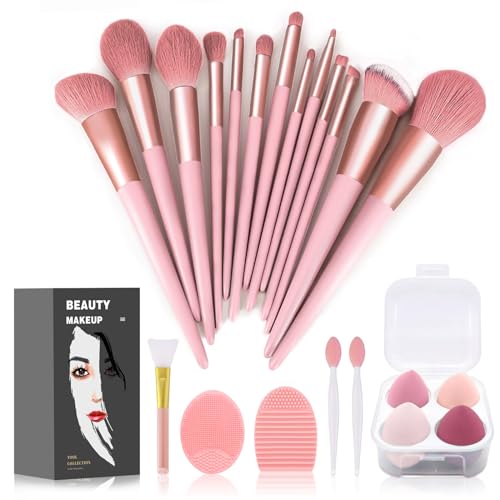 Koccido Makeup Brushes 22 Pcs Makeup Kit,Foundation Brush Eyeshadow Brush Make up Brushes Set (Pink, 22 Piece Set Large) - color: Pink, size: 22 Piece Set Large
