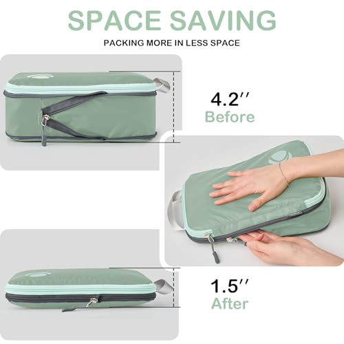 Cipway Compression Packing Cubes (3 Piece,Sage Green) - color: Sage Green, size: 3PCS