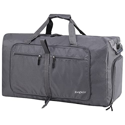 Woogwin Travel Duffel Bag Large Foldable Waterproof Overnight Bag for Beach Swim Bags Pool Sports Gym - color: 100L Grey