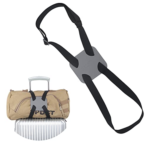 Bag Bungee for Luggage，Luggage Straps Bag Bungees for Add a Bag Easy to Travel Suitcase Elastic Strap Belt（Easy Version Grey - color: Easy Version Grey