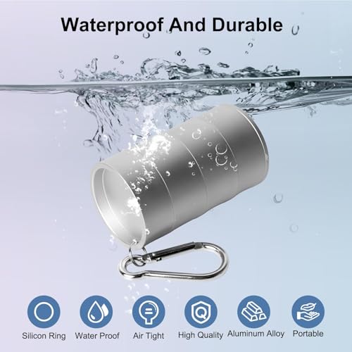 Mini Travel Ring Holder Keychain, Portable Jewelry Holder Keychain - color: Silver