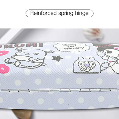 PERFECTSIGHT Hard Shell Eyeglasses Case, Kawaii Protective Glasses Case for Kids, Cute Eyeglass Case for Women Men Girls - color: Purple