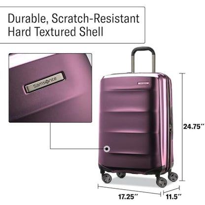 Samsonite Octiv 하드사이드 스피너, 자수정 퍼플, Octiv - color: 자수정 퍼플, size: Check-Medium 24