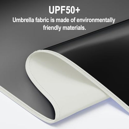 Mini Travel Umbrella, UPF 50+ Compact Fits in Purse - color: White