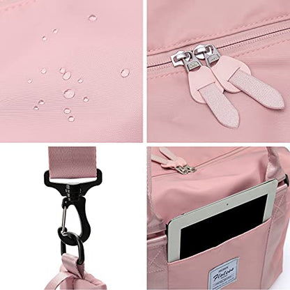 Travel Duffel Bags for Women,Carry-On Weekender Overnight Bag - color: Pink, size: Large