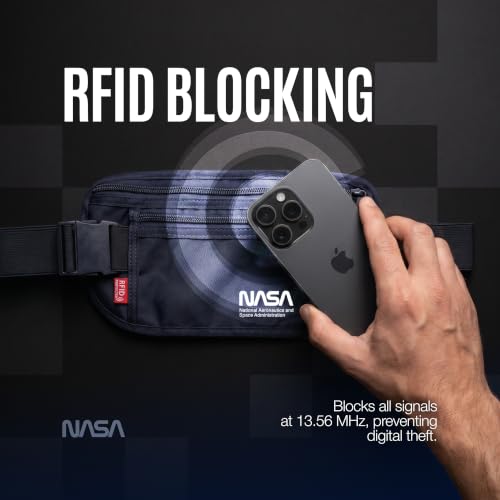 NASA Money Belt with RFID-Secured Passport Protection (Stellar Blue) - color: Stellar Blue