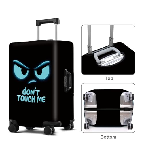 Don't Touch Me Luggage Cover Washable Suitcase Protector Anti-scratch Suitcase cover Fits 24-26 Inch Luggage M - color: Don't Touch Me, size: M(24-26inch suitcase)