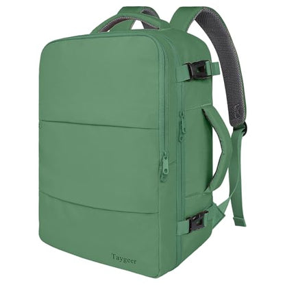 Taygeer Travel Backpack for Women Men, Airline Approved Carry On Backpack - color: Peridotgreen, size: X-Large