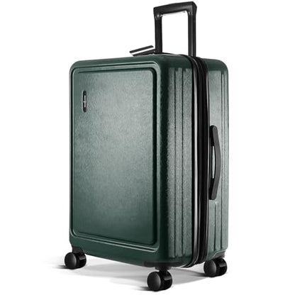 TRAVELARIM 24 Inch Checked Luggage with Spinner Wheels, Medium Suitcase - color: Green, size: Medium 24-Inch Checked