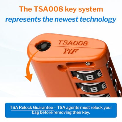 Forge Open Alert TSA Approved Luggage Locks, Orange, 2 Pack Locks. - color: Orange 2 PK