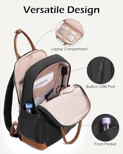 LONG VACATION Luggage Sets with Spinner Wheels, Carry on Suitcase 3 Piece - color: BLACK-BROWN, size: 3 piece set(BP)