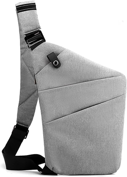 Anti Theft Travel Bag Sling Cross-body Bag Large Capacity - color: Grey, style: Left Shoulder