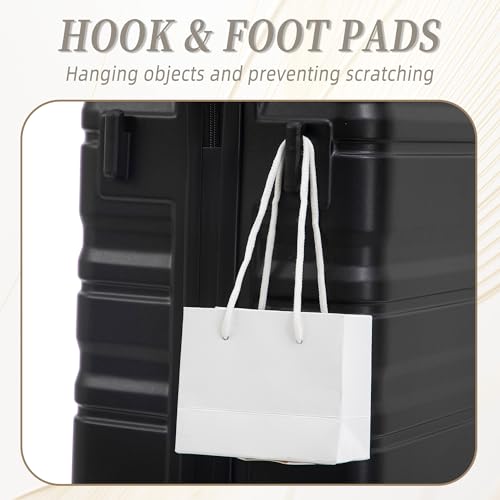 Suitcase Sets ABS Hardshell Carry On Luggage - color: Jet Black, size: 20/24/28 IN