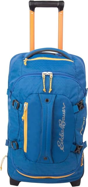Eddie Bauer Expedition Rolling Duffel Bag with Wheels - True Blue, 22" - color: True Blue, size: 22" (Carry-On)