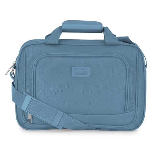 U.S. Traveler Rio Lightweight Softside Rolling Carry-on Suitcase, 4-Wheel Set, Light Blue - color: Light Blue, size: 22"/14"