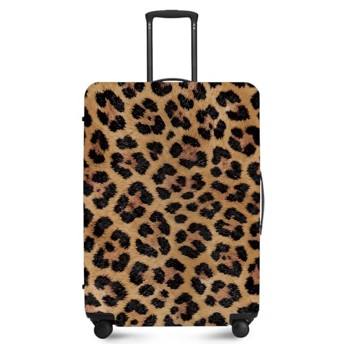 ANNA QUEEN Travel Luggage Cover Suitcase Protector Suitcase Cover Anti-Scratch,Stretchable Bag Cover Washable Durable Polyester - color: Leopard print, size: XL(fits 32-34Inch suitcase)