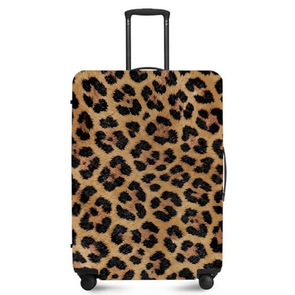 ANNA QUEEN Travel Luggage Cover Suitcase Protector Suitcase Cover Anti-Scratch,Stretchable Bag Cover Washable Durable Polyester - color: Leopard print, size: XL(fits 32-34Inch suitcase)