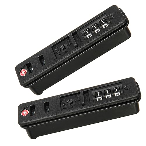 2-Pack TSA 3-Digit Combination Luggage Locks, Built-in Travel Lock EA354N - size: EA354N