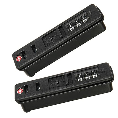 2-Pack TSA 3-Digit Combination Luggage Locks, Built-in Travel Lock EA354N - size: EA354N