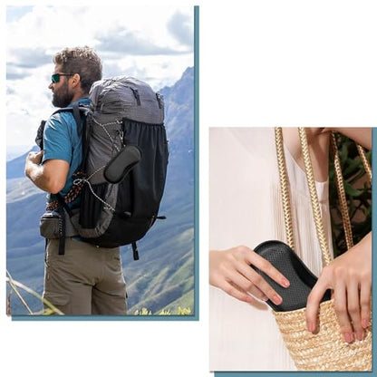 FINTIE Sunglasses Case, Hard EVA Shell Shockproof Sport Glasses Case - color: Black