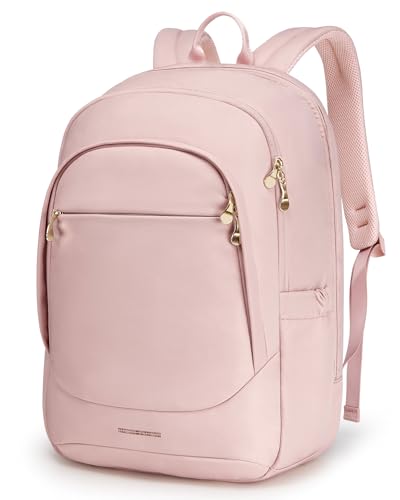 LIGHT FLIGHT Travel Backpack for Women, 17.3 inch Laptop Daypack - color: Pink, size: 17.3 Inch without Wheels