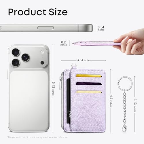 Purple Credit Card Holder Small Wallet for Women - color: Purple