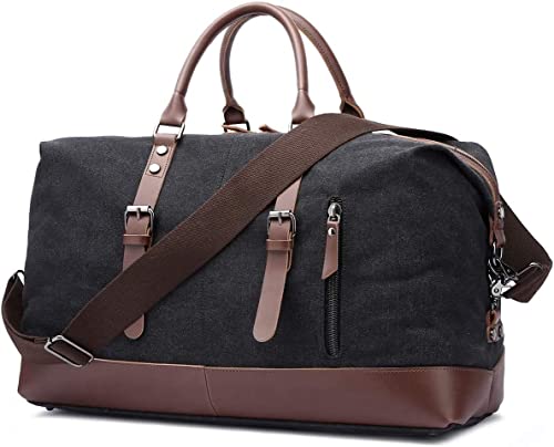 Travel Duffel Bags Canvas Weekender Bag Overnight Carry on Tote Canvas Duffle Bag for Men & Women
