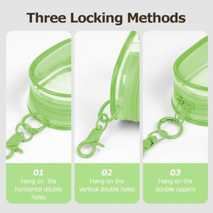 Linsaner 1 Pack Transparent Tech Pouch Storage Bag, Green - color: B6-Green
