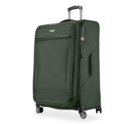 Ricardo Beverly Hills Avalon Softside Medium Check-In Luggage Made with Sustainable 100% Recycled PET (rPET), Lightweight, Eco-Friendly Travel, Expandable, Dual Spinner Wheels, Juniper Green, 28-inch - color: Juniper Green, size: 28-inch