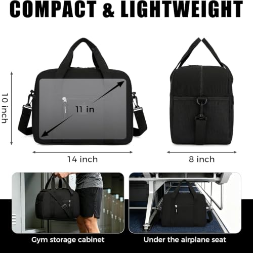 Uarition 14 inch Small Gym Bag, Mini Duffle Bag for Travel Sports- Grey - color: Grey