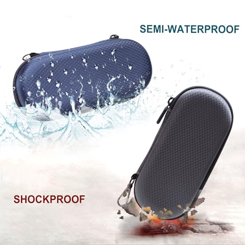 L LTGEM Hard Double Eyeglass Case, Travel Sunglasses Storage Case for Men Women,Includes Cleaning Cloth and Screwdriver - color: Blue