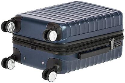 Amazon Basics 21" Hardside Carry-On Luggage with TSA Lock, Expandable, Organized Interior with Divider and Pockets, Spinner Wheels, Navy Blue - style: Navy Blue - Standard