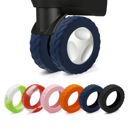 Luggage Wheel Covers, Anti Dust & Scratch, For 2-2.4" wheels - Dark blue - color: Dark blue