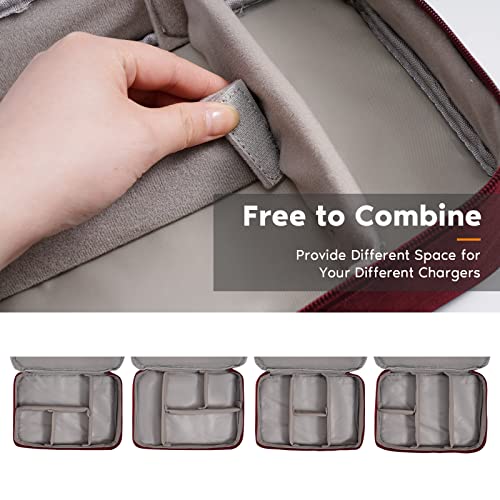 OrgaWise Electronics Travel Organizer, Three-Layer Tech Case - color: Three layer-Red