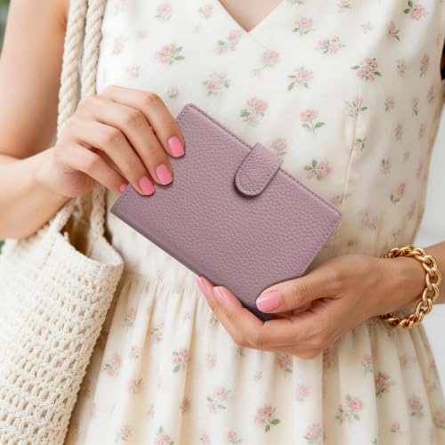Likesing RFID Blocking Passport Holder, Leather Travel Wallet Womens(Pink) - color: Bean Pink