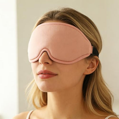 2 Pack Sleep Masks 3D Contoured Eye Mask for Sleeping - color: Darkgray&pink
