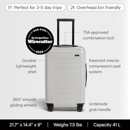Away The Carry-On Luggage, 22-inch Lightweight Hardside Spinner Suitcase - color: Cloud Gray