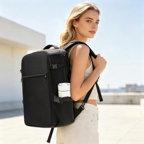 40L Travel Backpack for Men Women,Carry On Backpack for Travel - color: Balck