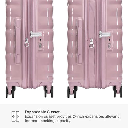 Traveler's Choice Edinburgh II Hardside Spinner Luggage, TSA Lock, Muted Pink, 3 Piece Set (21/25/29) - color: Muted Pink, size: 3 Piece Set (21/25/29)