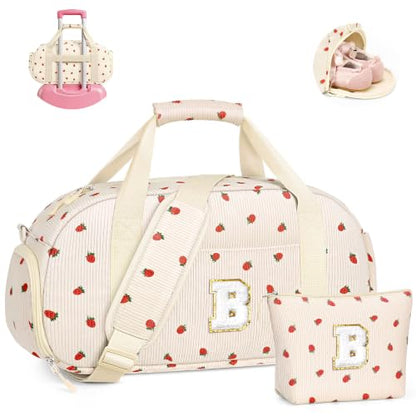 YOOLIFE Travel Duffle Bag for Girls Birthday Gifts, Kids Dance Bag, Beige B - color: Beige, style: B