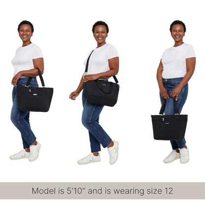 Baggallini Avenue Tote - 12x18 Laptop Tote Bag for Women - Lightweight Work Travel Carry On Bag - color: Apple