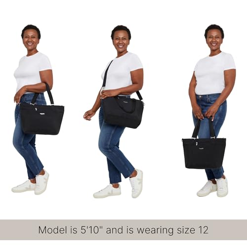Baggallini Avenue Tote - 12x18 Laptop Tote Bag for Women - Lightweight Work Travel Carry On Bag - color: Misty Purple