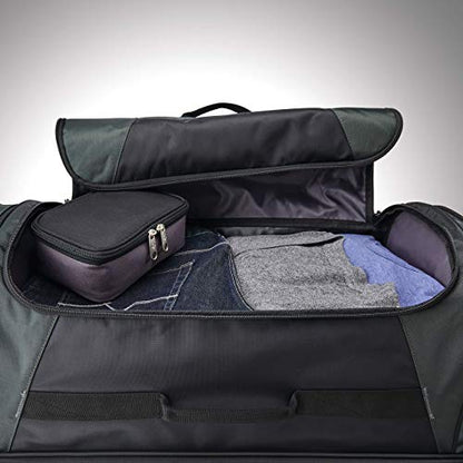 Samsonite Andante 2 Wheeled Duffel Bag – 32-Inch Durable Rolling Luggage with Inline Skate Wheels, Push-Button Handle & Spacious Compartments – Travel-Friendly and Lightweight - Riverrock/Black - color: Riverrock/Black, size: 32-Inch