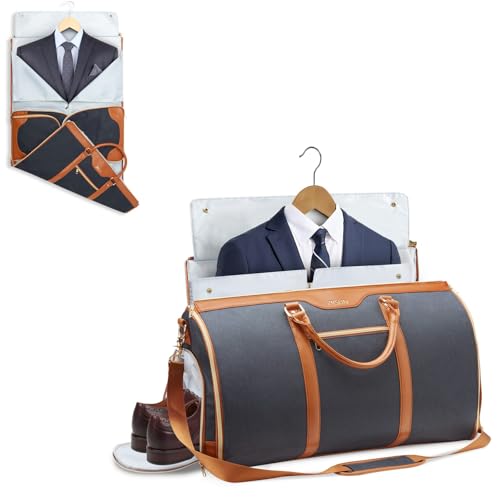 ZRSUN Garment Bags,Garment Duffel Bag with Shoe Compartment for Travel - color: Brown