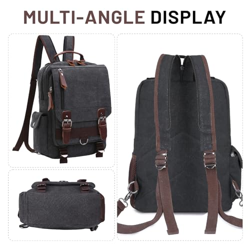 mygreen Canvas Cross Body Messenger Bag Shoulder Sling Backpack Travel Rucksack - color: Coffee-zipper Shoulder