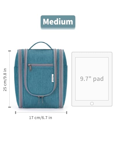 Narwey Hanging Travel Toiletry Bag for Women, Cosmetic Makeup Bag - color: AG-Teal, size: Medium