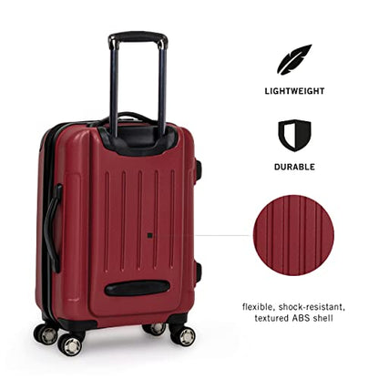 Kenneth Cole REACTION Renegade Luggage Expandable 8-Wheel Spinner Lightweight Hardside Suitcase, Scarlet Red, 3-Piece Set (20"/24"/28") - color: Scarlet Red, size: 3-Piece Set (20"/24"/28")